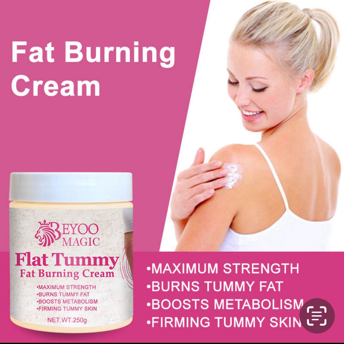 Flat Tummy Fat Burning Cream