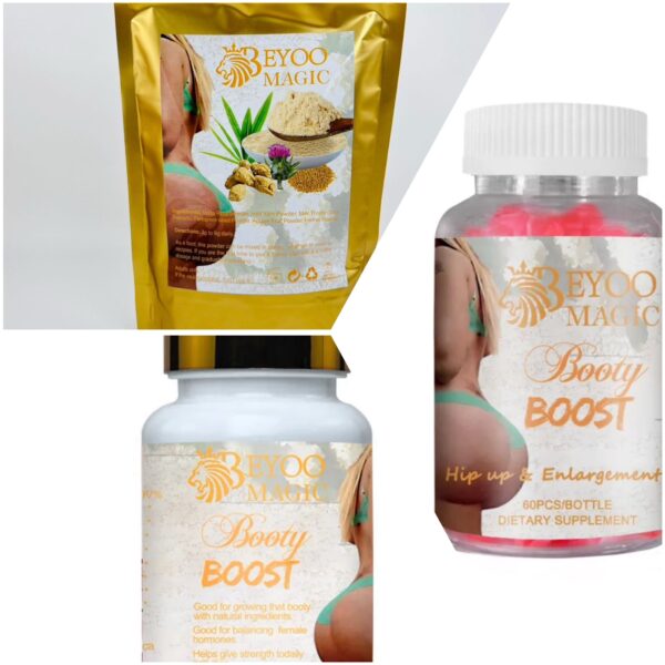 Beyoo Magic Booty Boost Triple Pack – Powder + Capsules + Gummies - Image 2