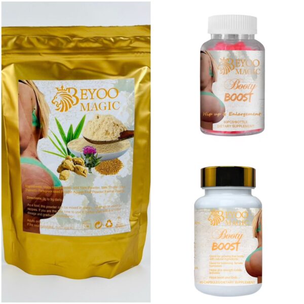 Beyoo Magic Booty Boost Triple Pack – Powder + Capsules + Gummies - Image 4